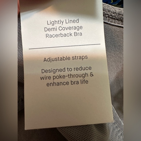 Auden Underwire Bra Racerback Front-Closure Adjustable Straps Lace Gray NWT - Picture 5 of 7